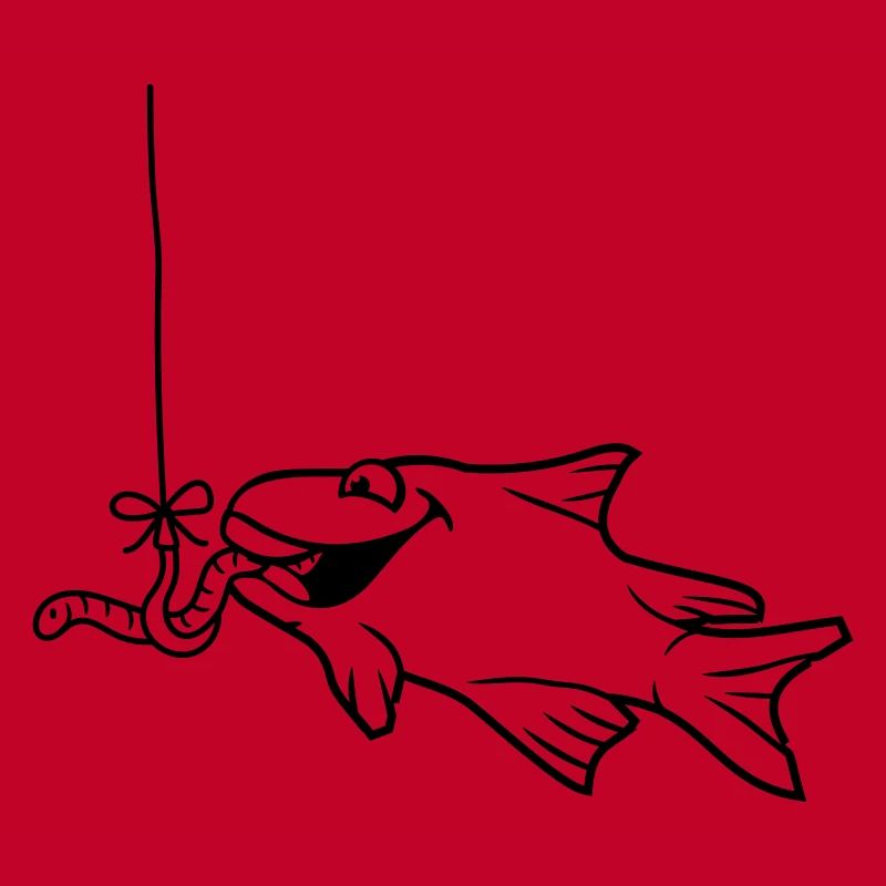 eat eat hunger worm hook fishhook string