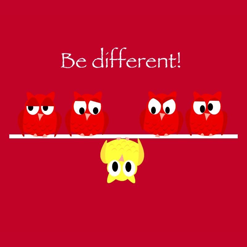 Be different - think different mit kleinen Eulen