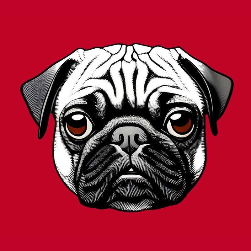 Pug Design Motif d’impression graphique