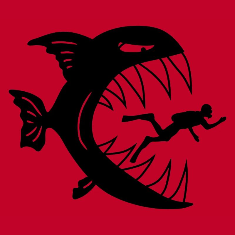 Monster Fish Eats Diver