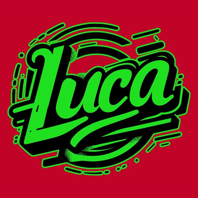 Luca Nom Graffiti vert