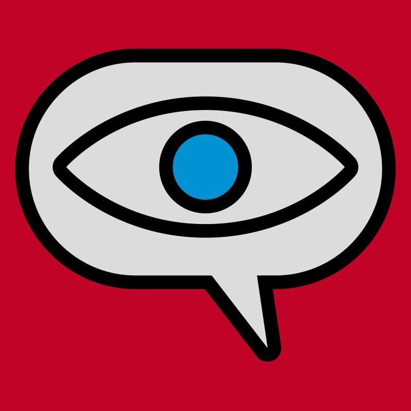 Eye Seeing Comic Speech Bubble