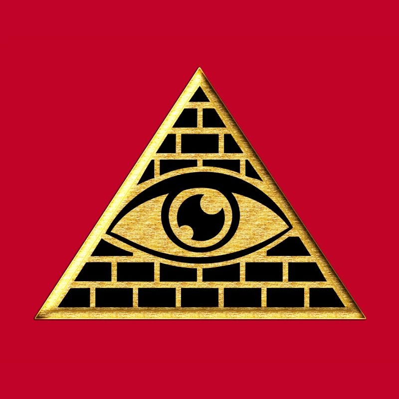 Œil qui voit tout dans le triangle - pyramide