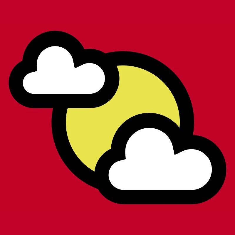 Wetter Symbol oder Icon teilweise bedeckt