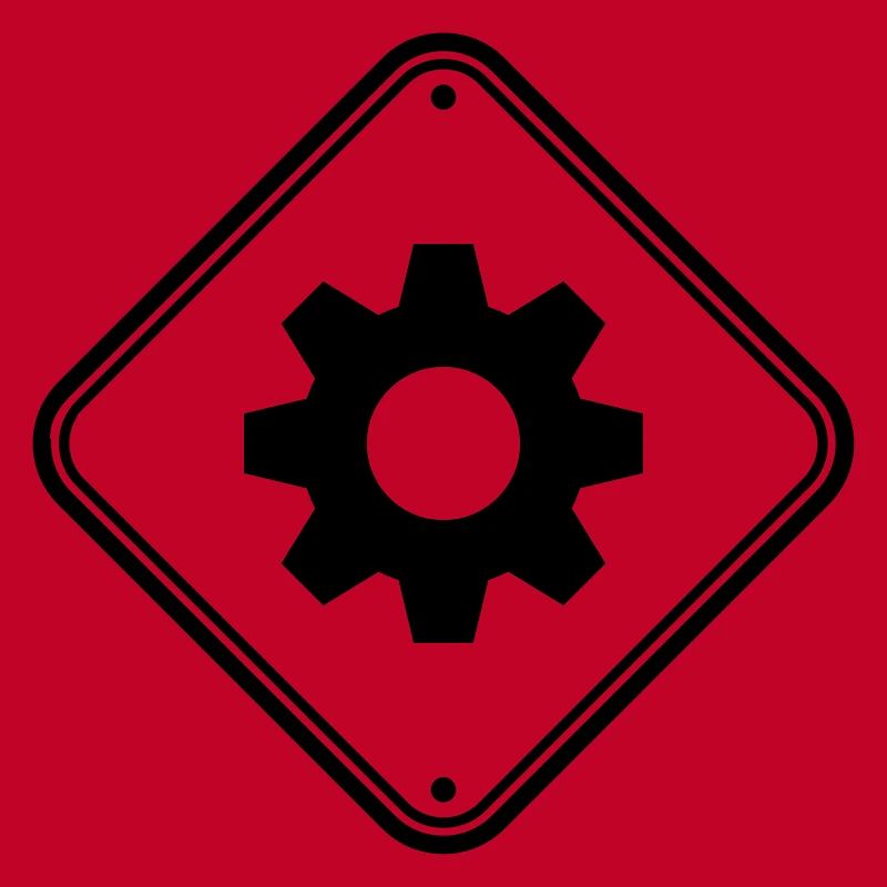 engineer gear danger shield zone caution mecha
