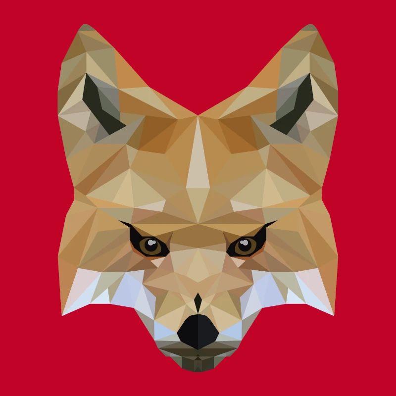 Low Poly Art Fox - Geschenkidee