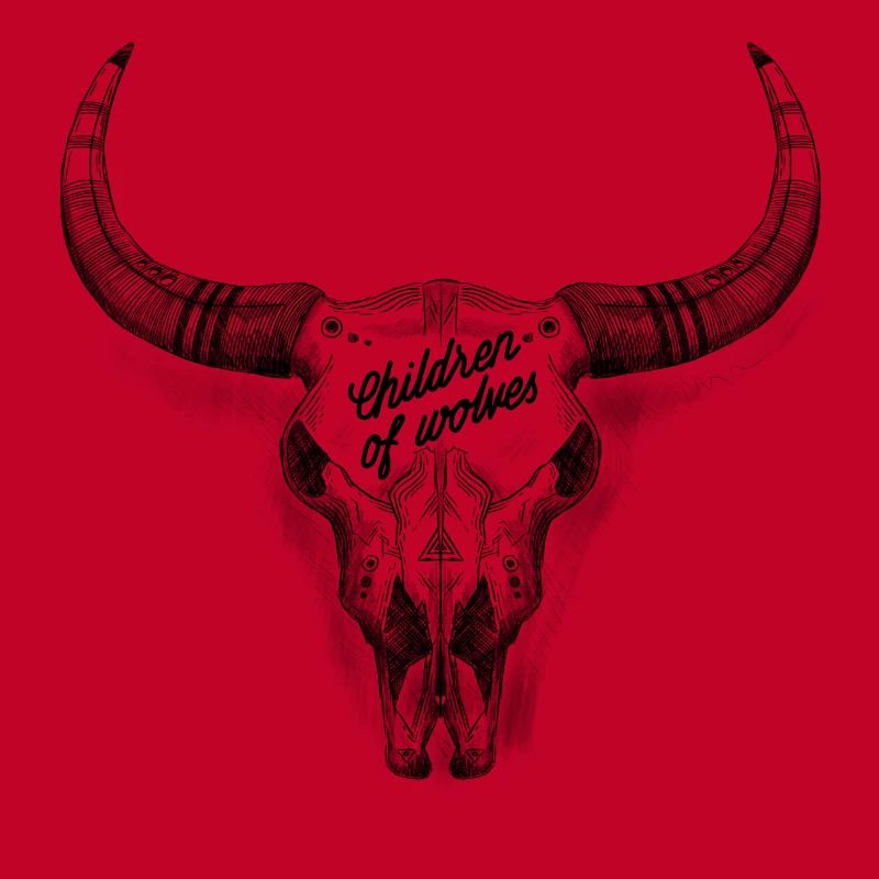 Badass Skull Bison Design