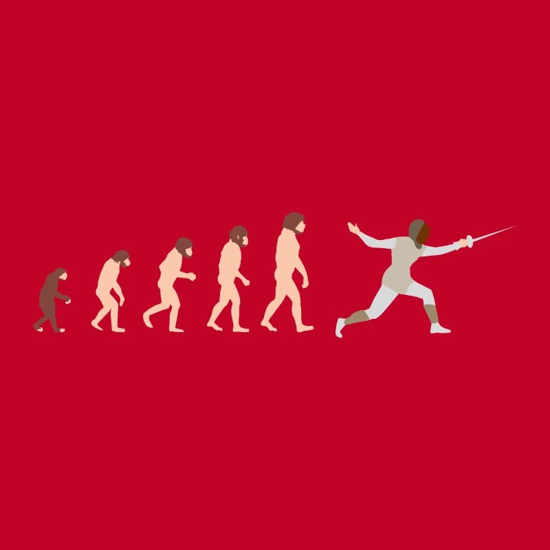 Evolution fencing Funny gift idea