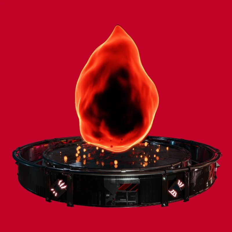 Stylized Fire in Sci-Fi Plataform