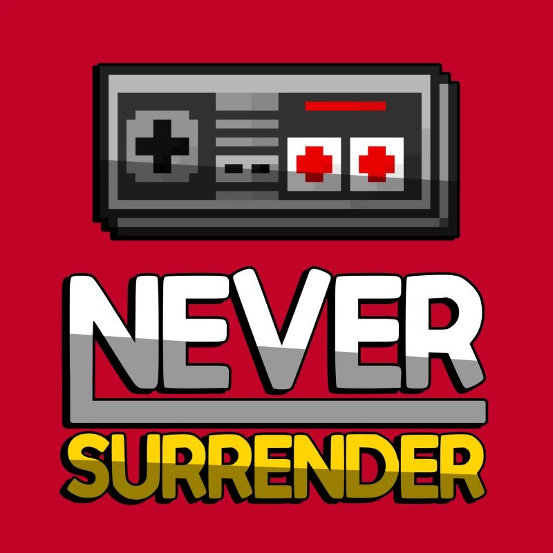NEVER SURRENDER (Gelb) + NES Controller - Gaming