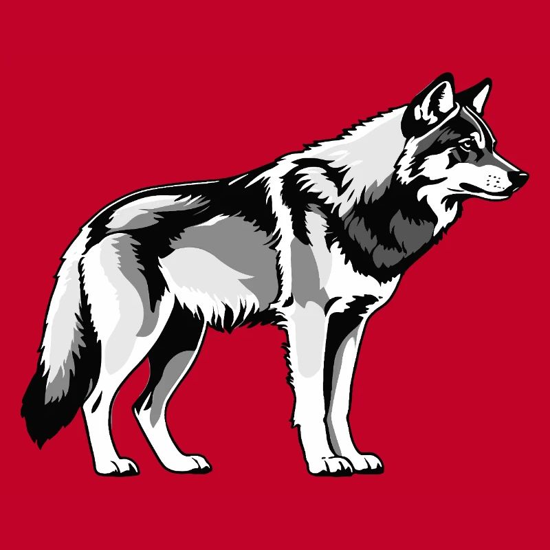 Loup - Conception de chien mignon