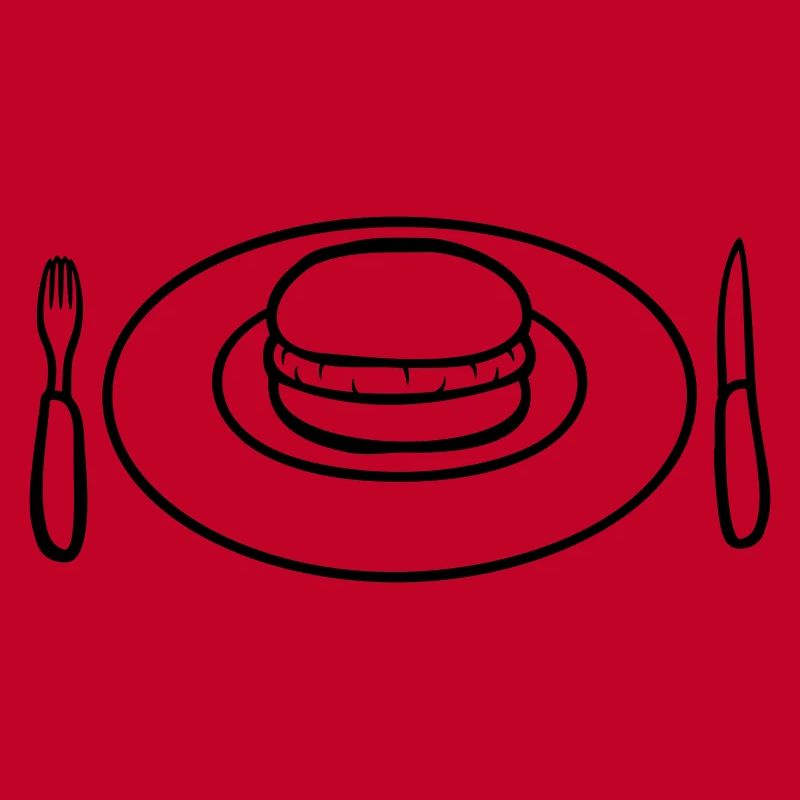 Mittagessen Teller Burger