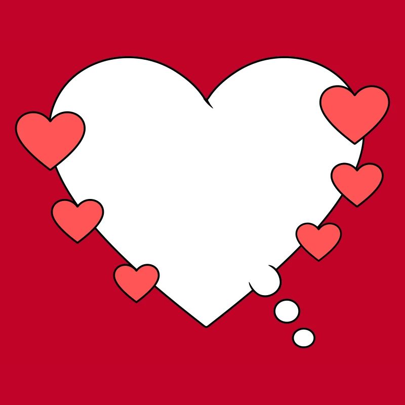 Thought bubble with heart