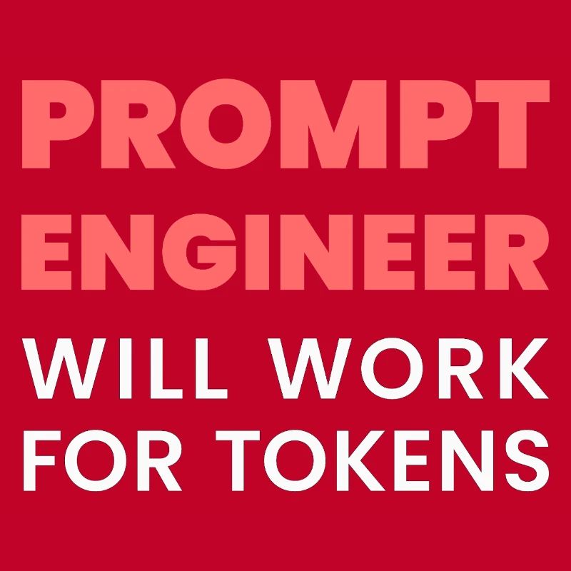 Prompt Engineer Will Work for Tokens Funny Men K