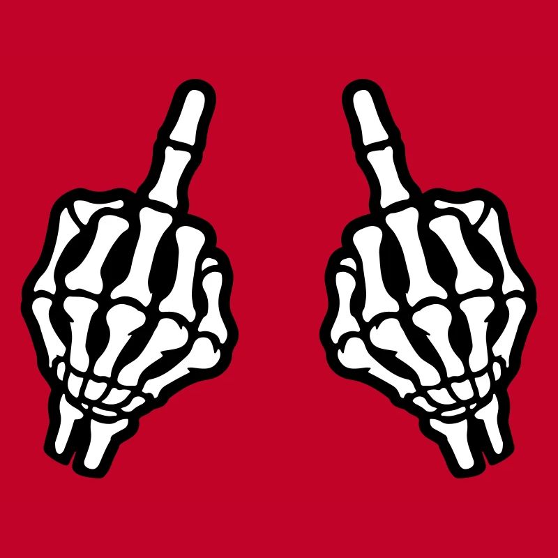 Mittelfinger Hand Skelett