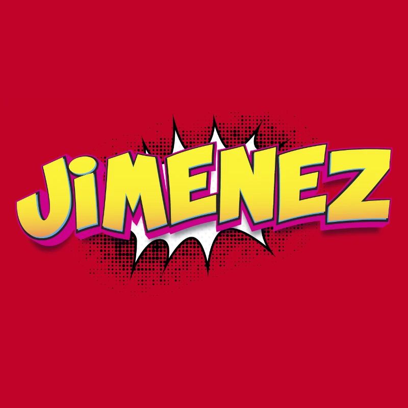 Jimenez Custom Name Comic Book Style Pop Art,