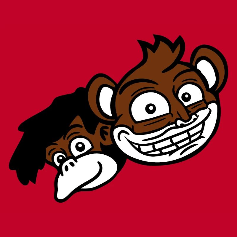 2 Funny Monkey Faces Two Friends Crew Team