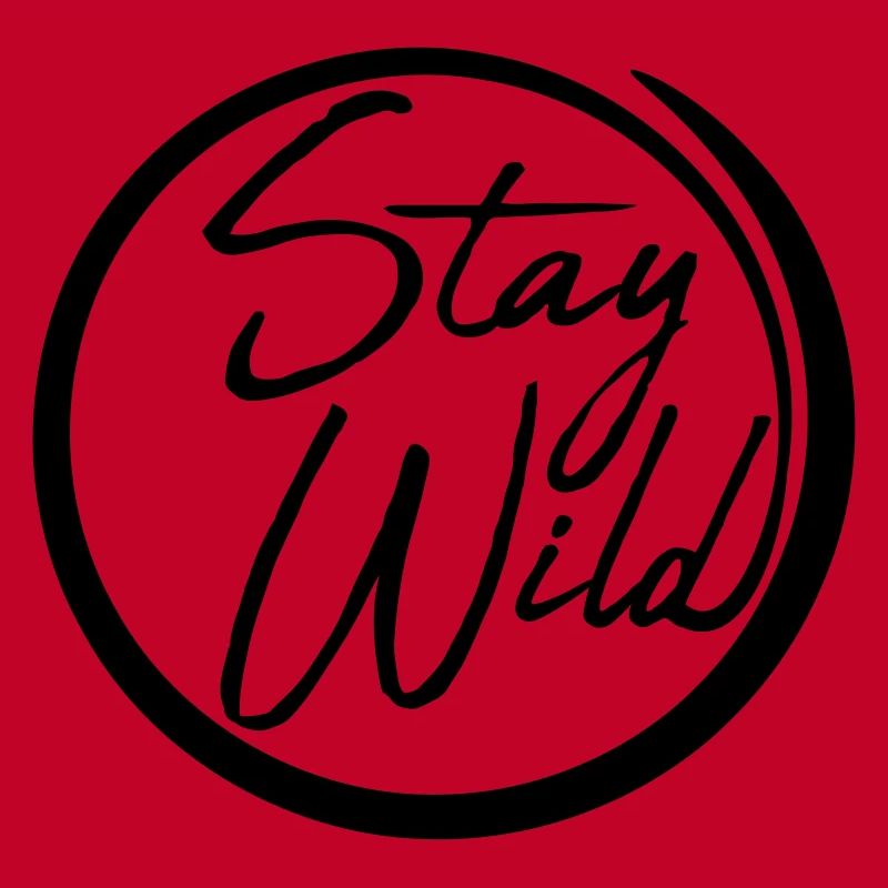 circle ring around wilderness design stay wild text logo
