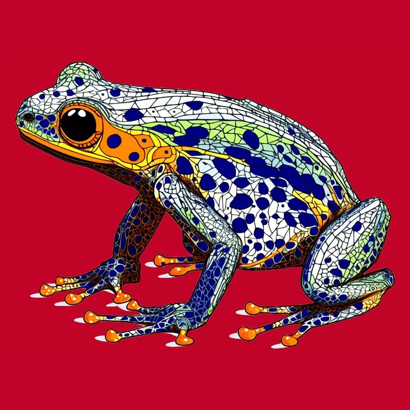 Pfeilgiftfrosch mit schöner Warnfarbe als Lurch