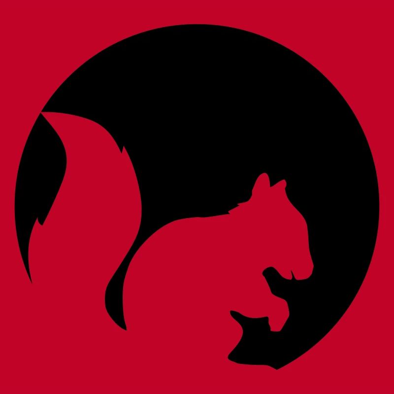 cercle rond logo silhouette noir eichhoernchen n