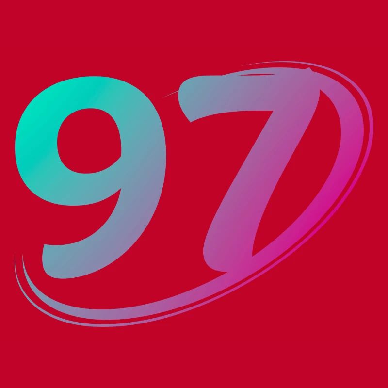Numéro 97 multicolore