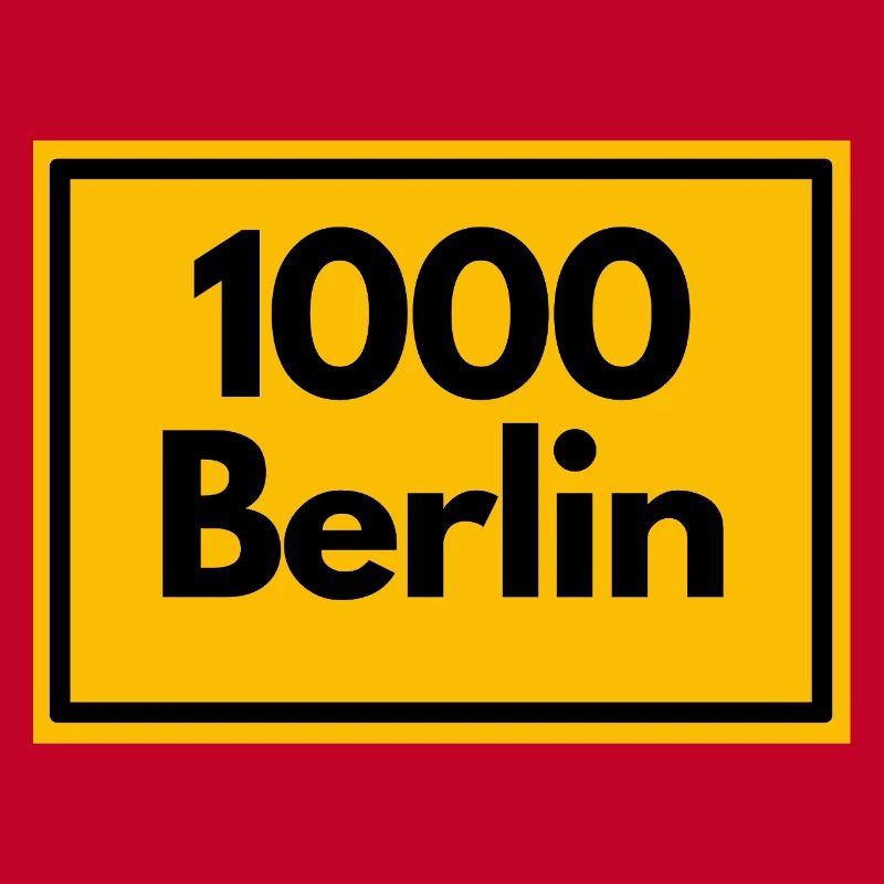 Panneau de lieu - puis Rétro urbain Code postal 1000 Berlin