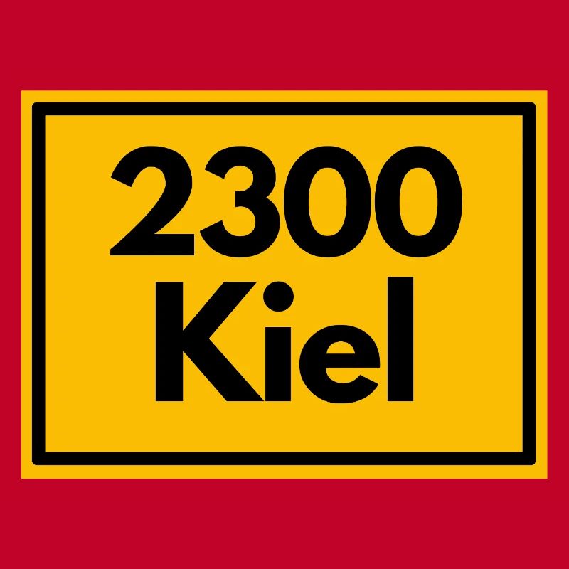 Panneau de lieu - puis rétro ancien code postal 2300 Kiel