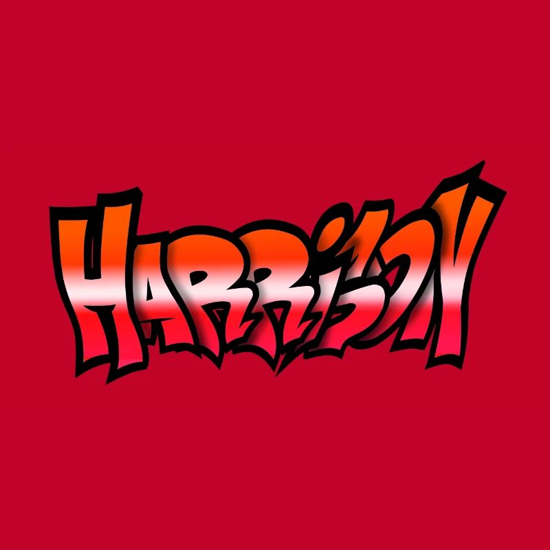 Harrison GRAFFITI NAME red