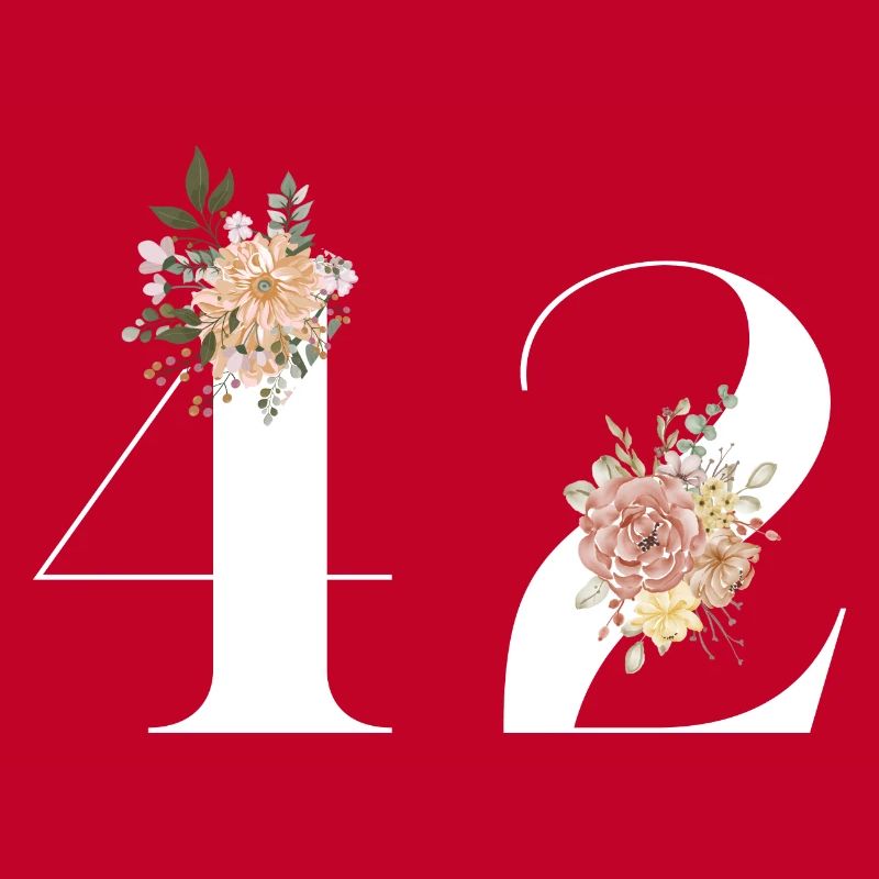 42e anniversaire fleuris (Cadeau de 42 ans)