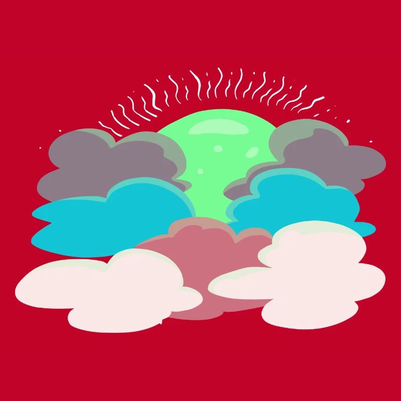 Sun behind the clouds