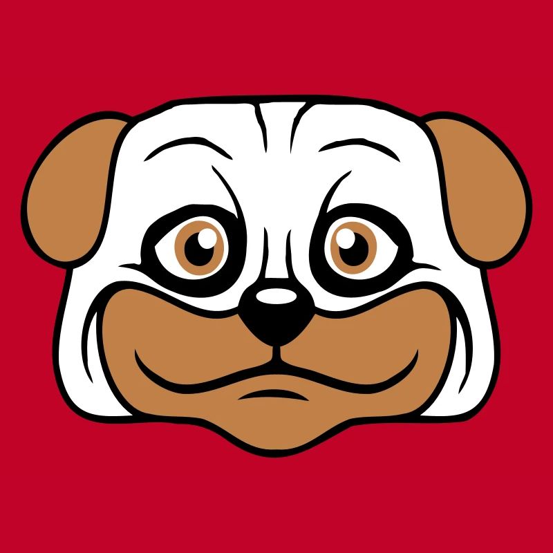 Hund Mops Klein Süß Dick Lieb Glücklich Comic Spaß