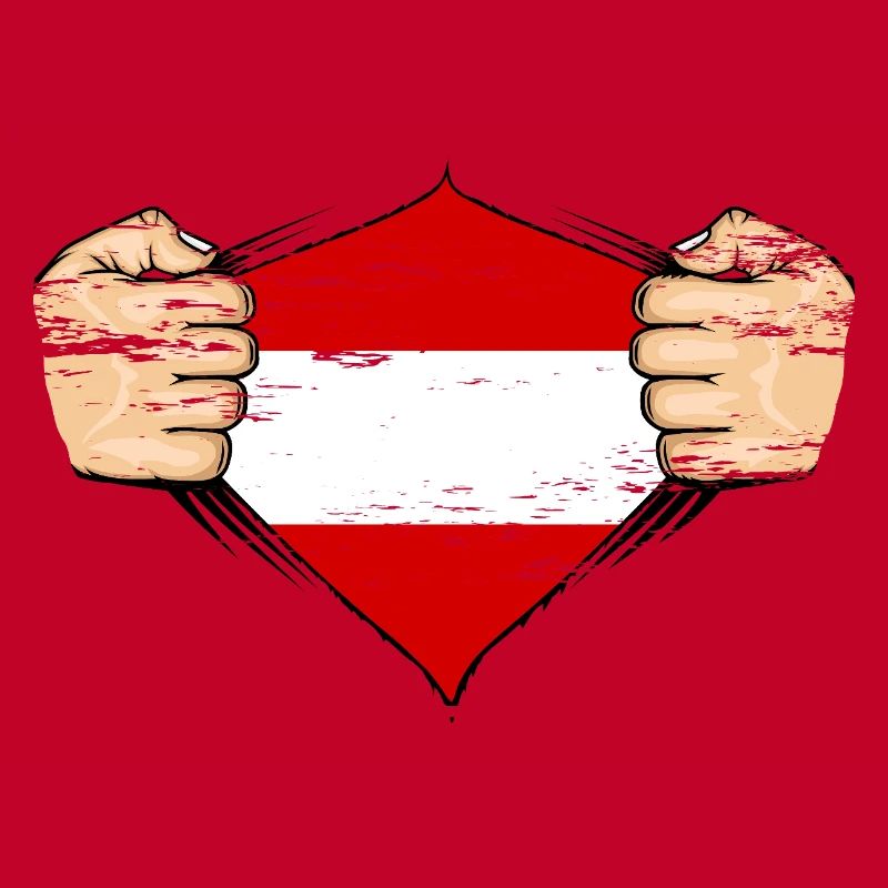 Design du drapeau autrichien utilisé