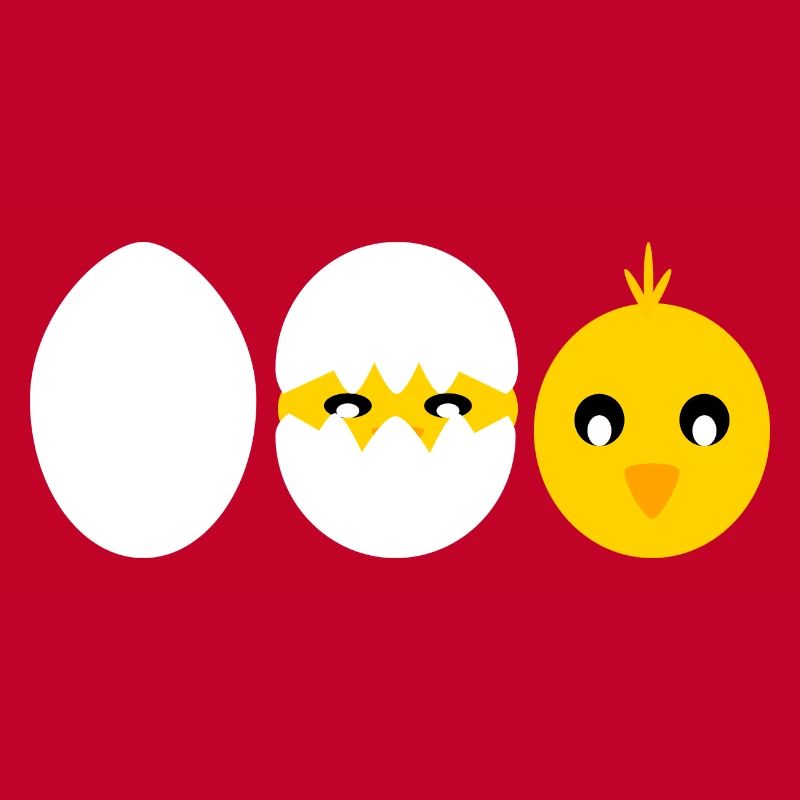 Comic hatching chick