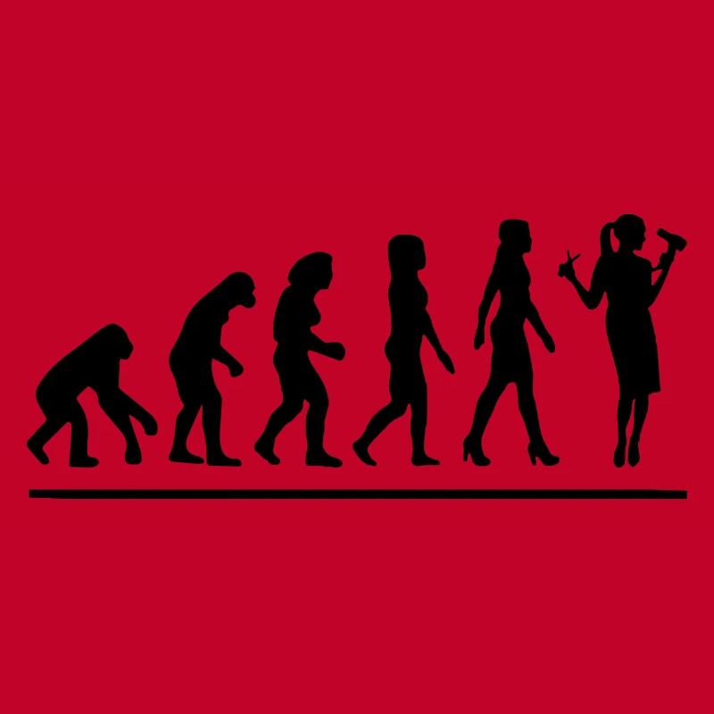 Évolution coiffeuse / cadeau humour coiffeuse