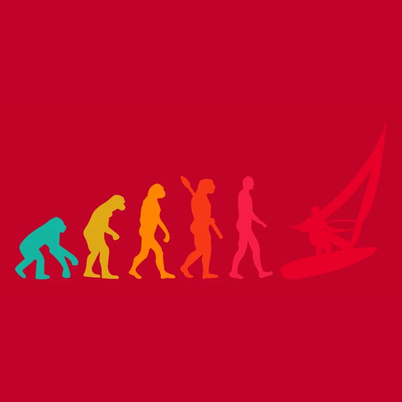 Evolution Graphic Sailboat Captain Sailing Sea Boa