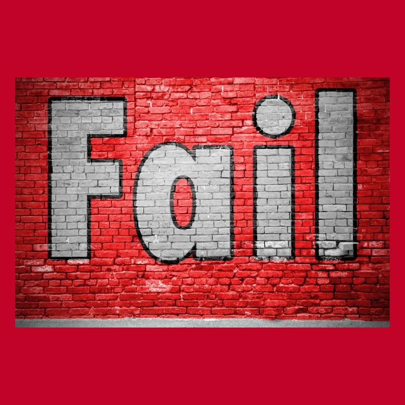 Graffiti de mur de briques Fail