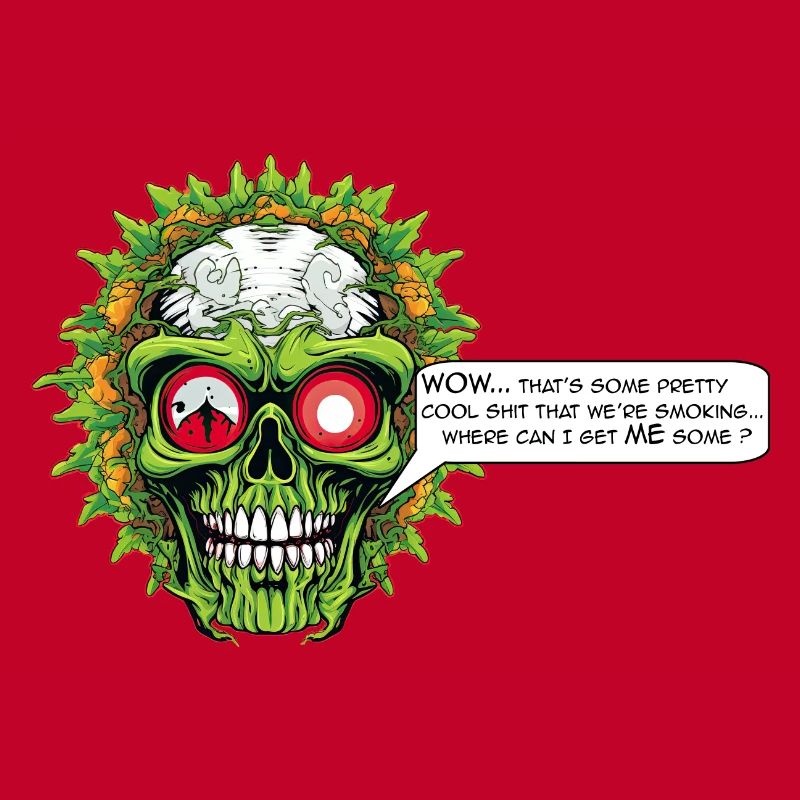 Marijuana - Comic Skull
