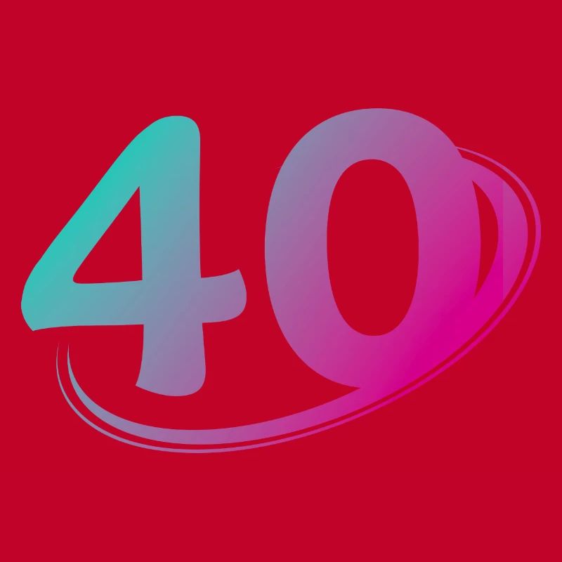Numéro 40 multicolore