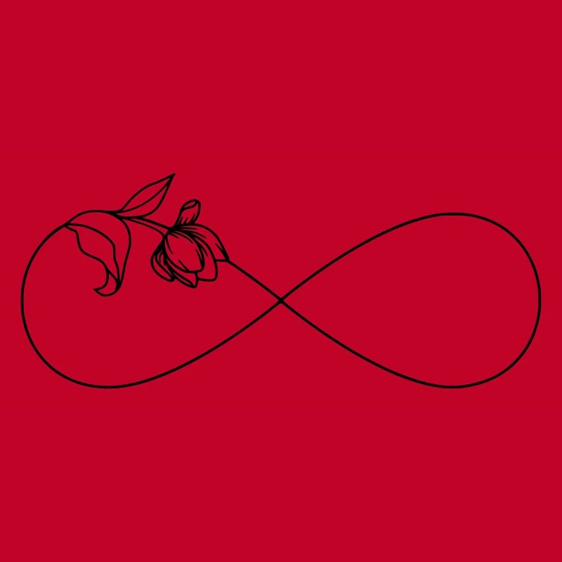 Simple infinity symbol Infinity with flower