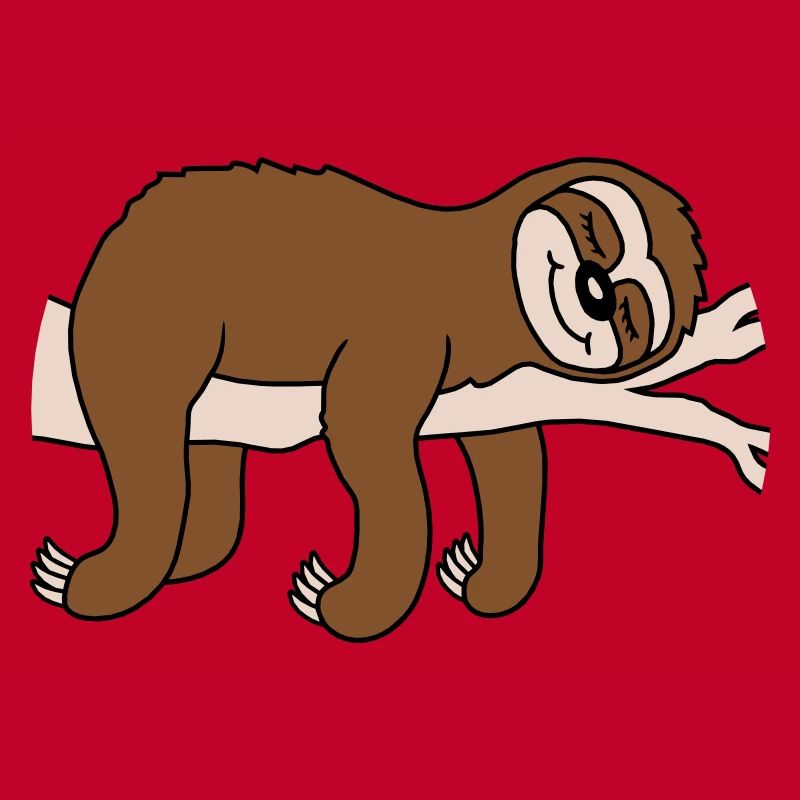 Tired Sloth Sleeps Comic