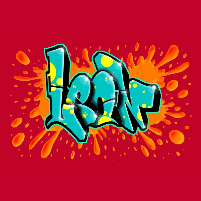 Leon graffiti red splash printable on everything