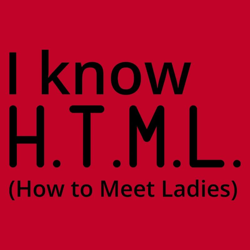 I Know HTML How To Meet Ladies Programmer Computer
