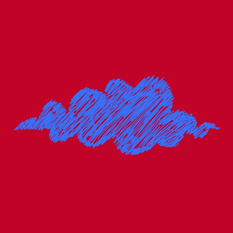 Cloud Blue Scribble Weather Cloud