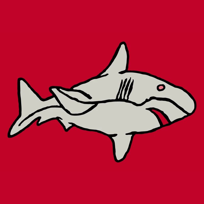 Poisson Requin Prédateur Eau Graffiti Océan