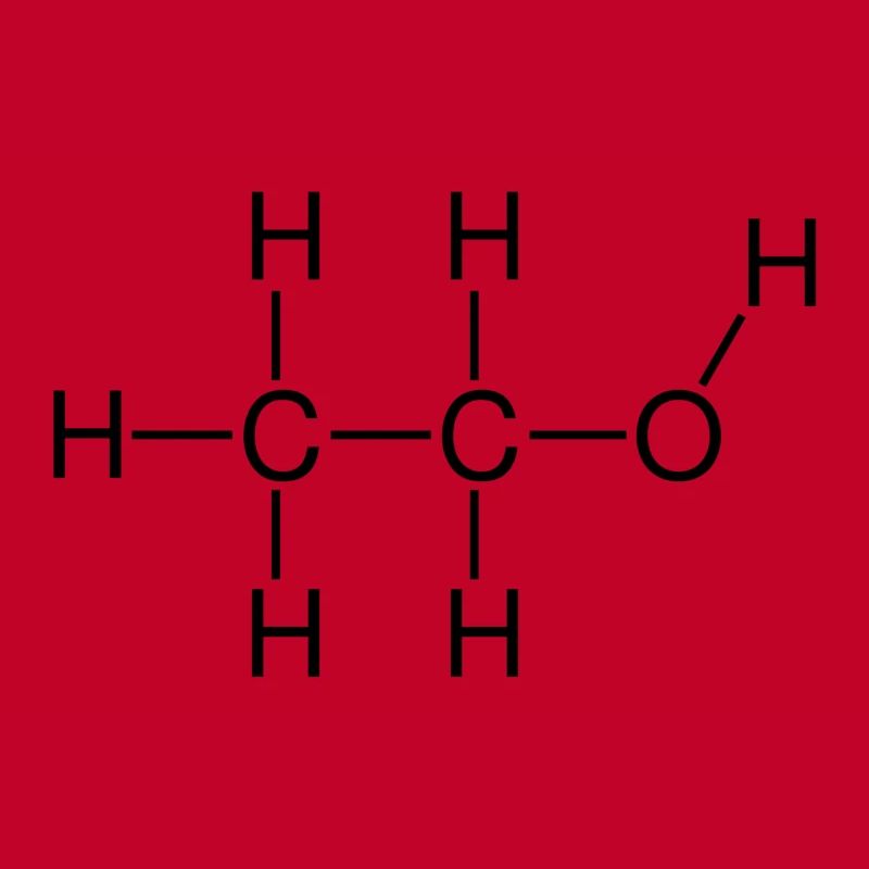 Ethanol Alcohol structural formula