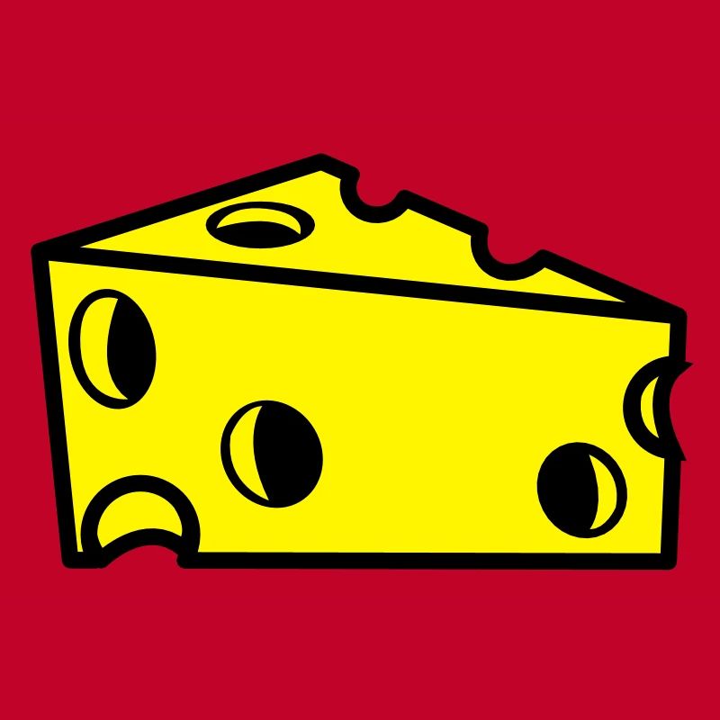 Schweizer Käse mit Löchern, in Scheiben