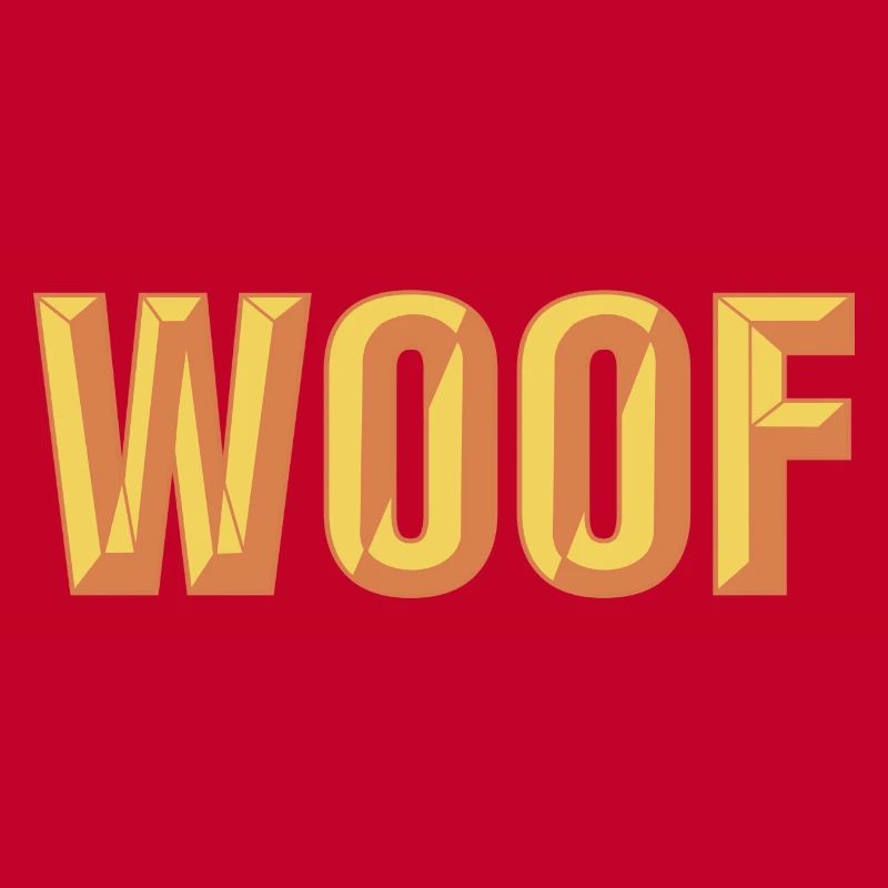 Conception de texte biseauté Woof