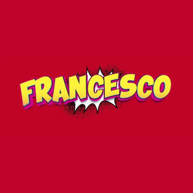 Francesco benutzerdefinierter Name Comic-Stil Pop-Art,