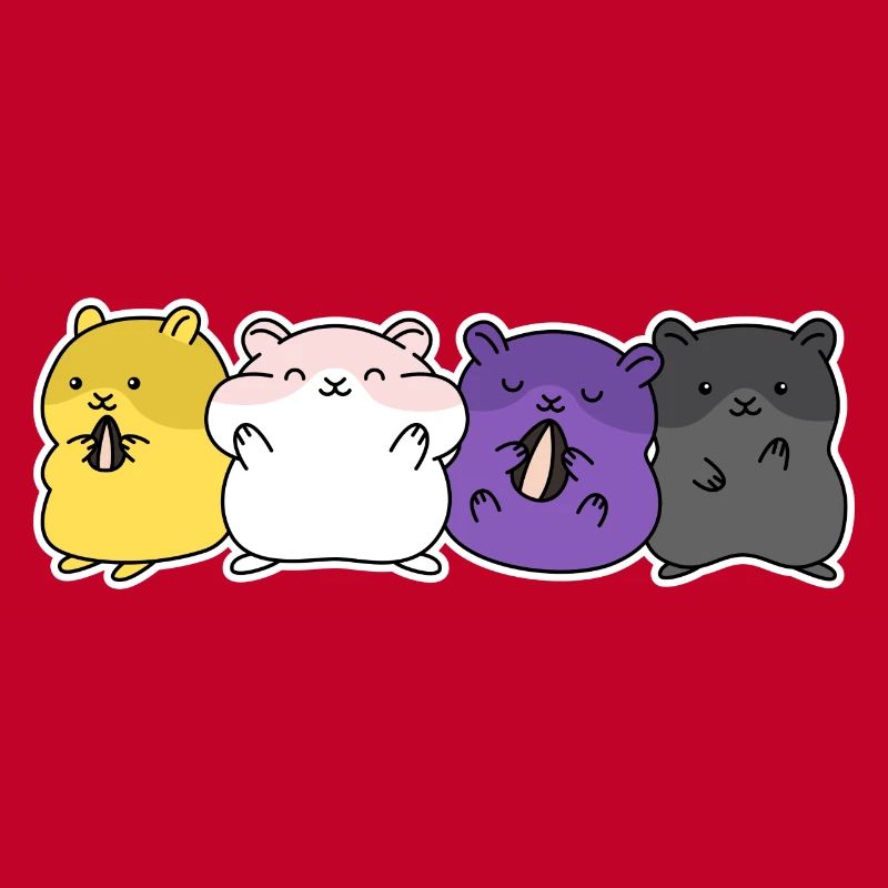 Non-binary flag hamster design for Enbys