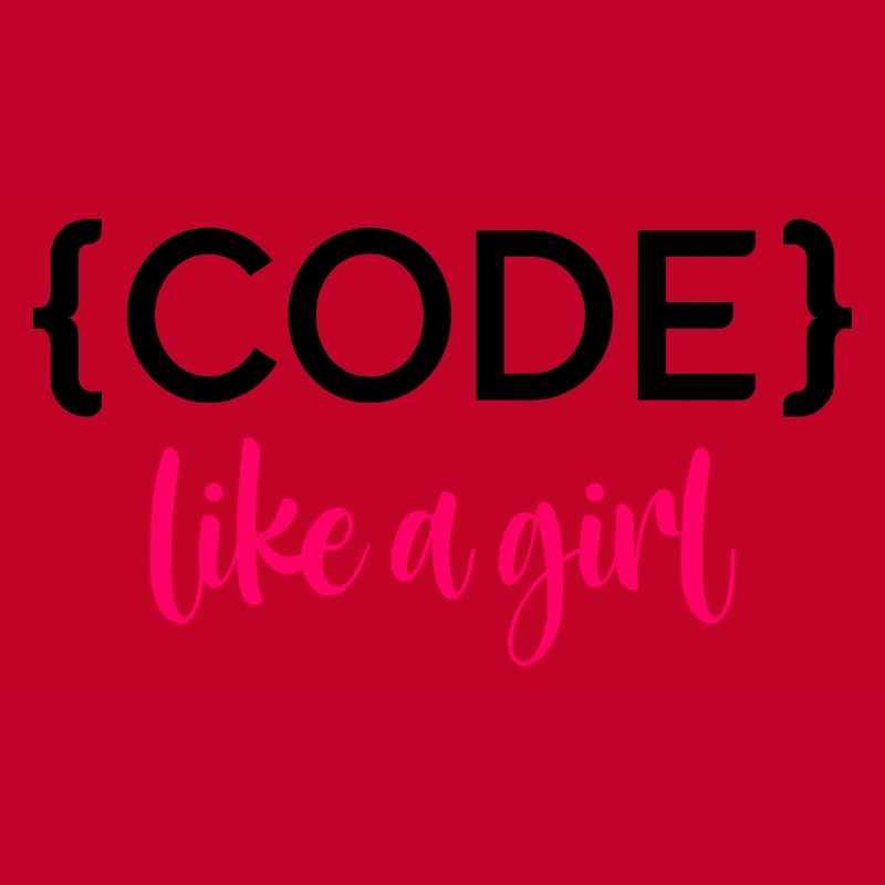 Code Like A Girl Programming Coder Computer Geek D